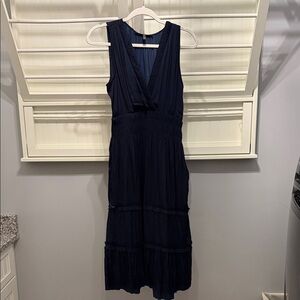 White House Black Market Deep Blue Midi Dress